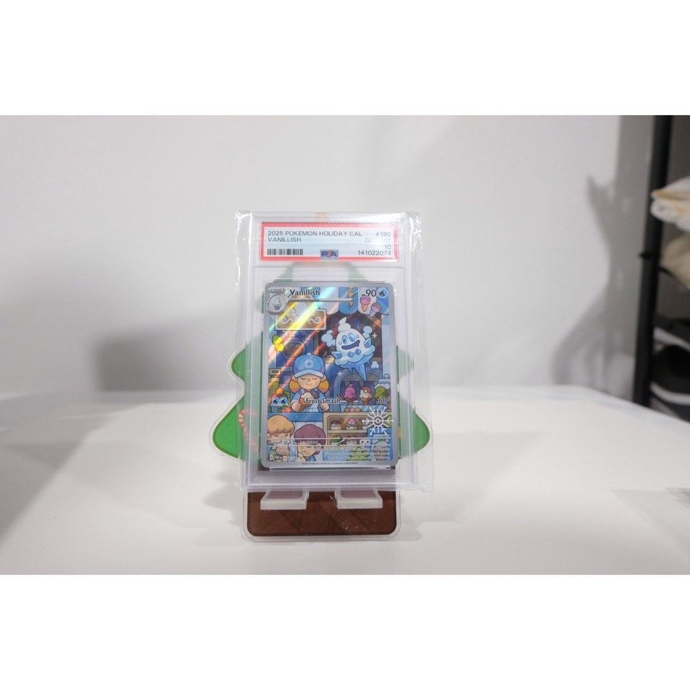 2025 Pokemon Holiday Calendar Vanillish 190/182 PAR Stamped Promo PSA 10 GEM